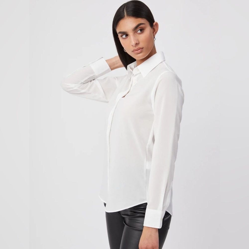 NWT The Shirt by Rochelle Behrens The Signature Shirt in Cream - Picture 3 of 5